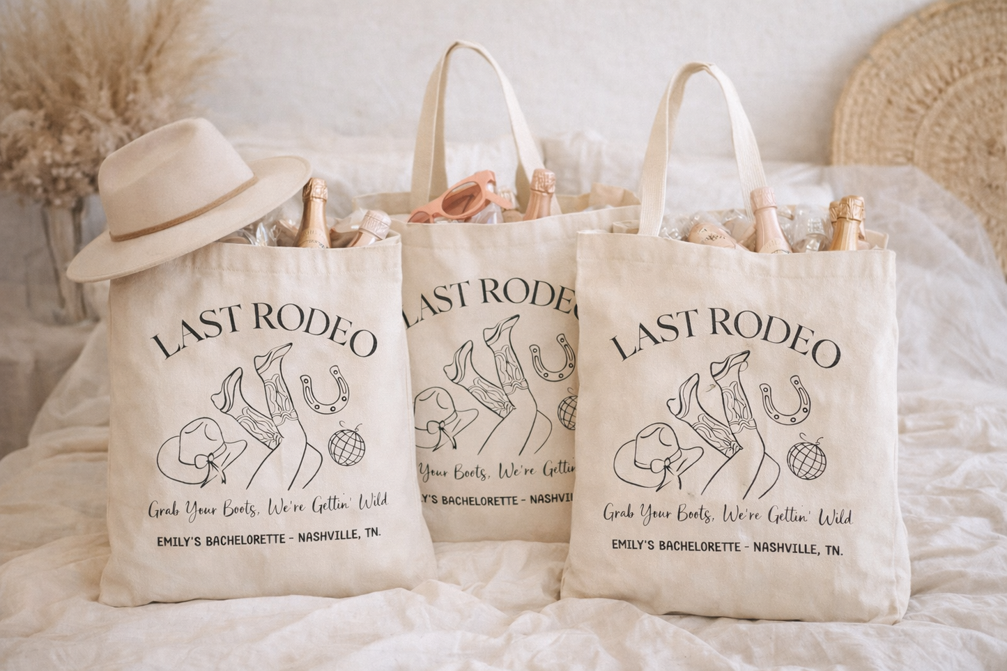 Last Rodeo Bachelorette Tote Bag | Western Bachelorette Weekend Favor