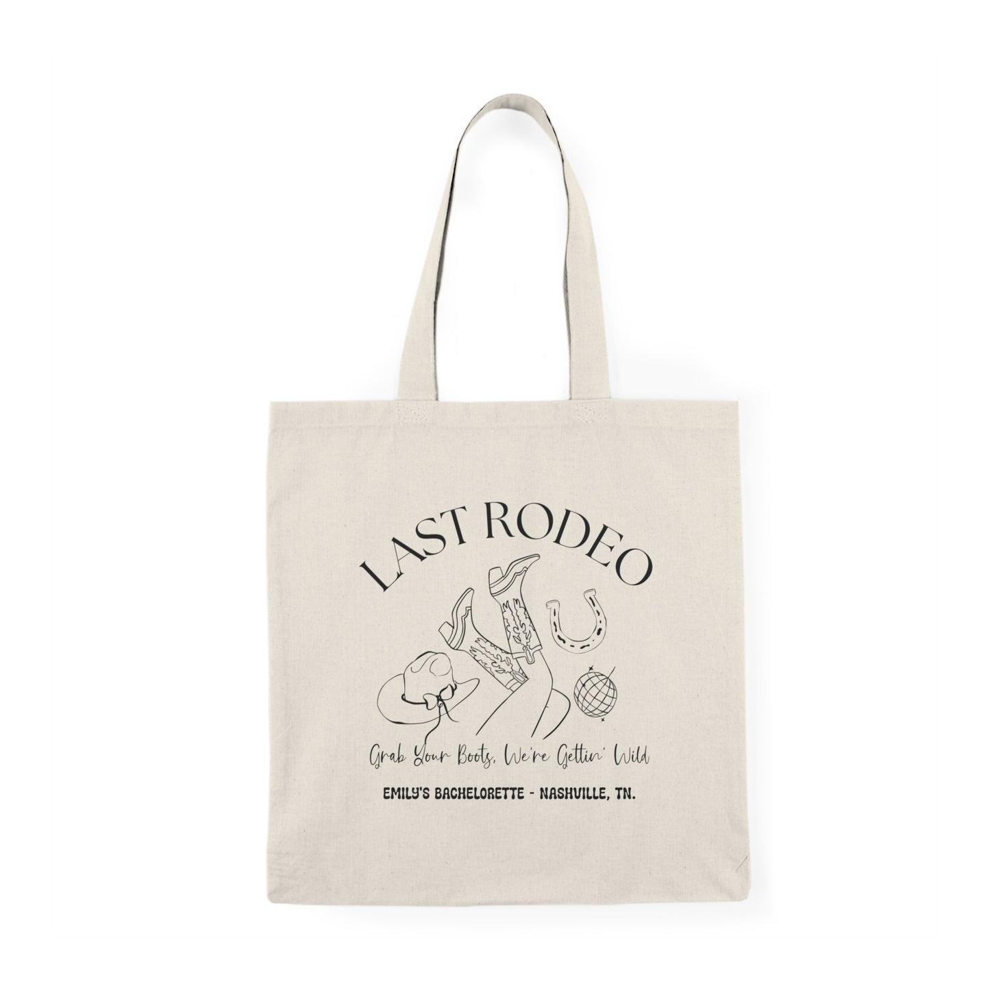 Last Rodeo Bachelorette Tote Bag | Western Bachelorette Weekend Favor