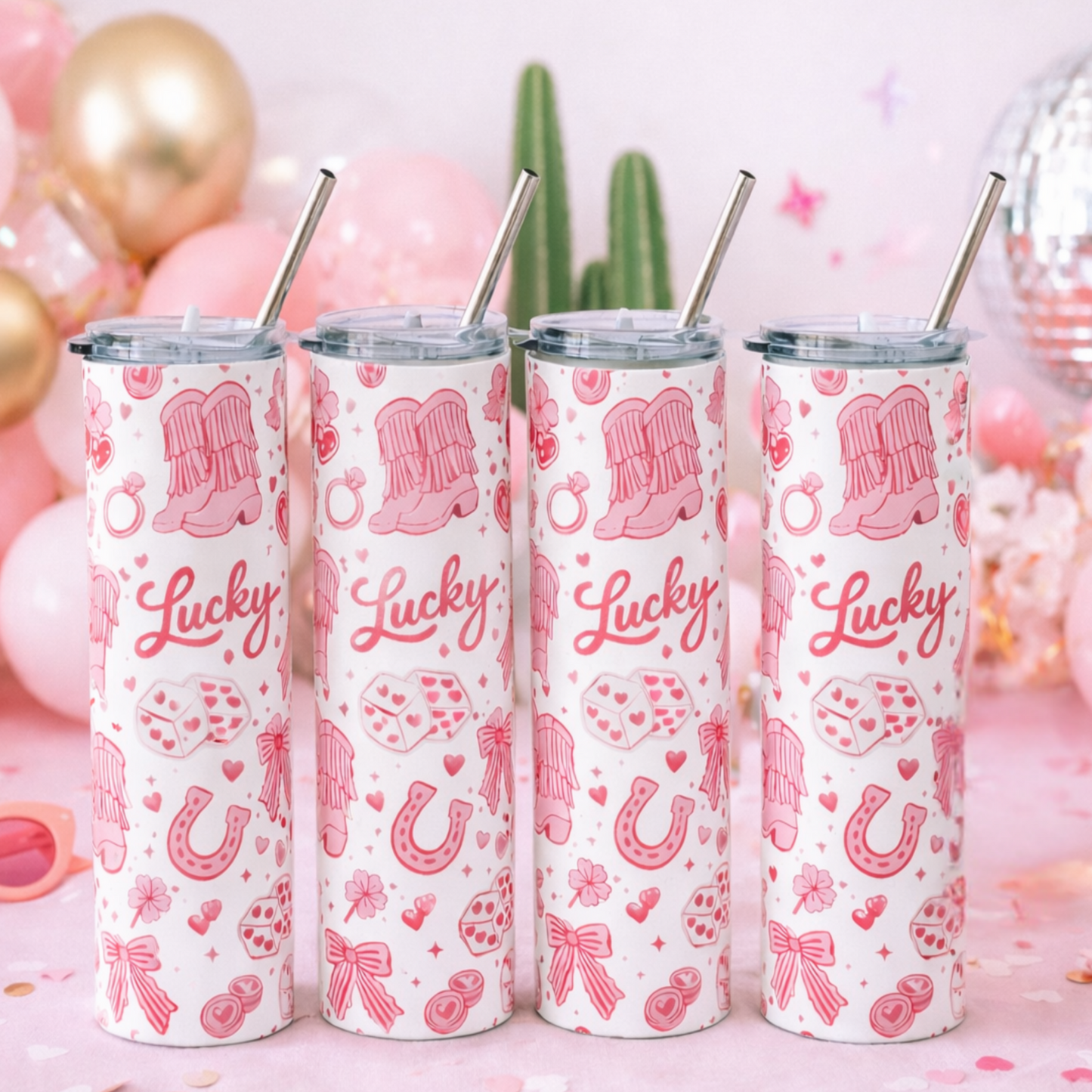 Lucky Bride Bachelorette Tumbler | Bridal Party Weekend Cup