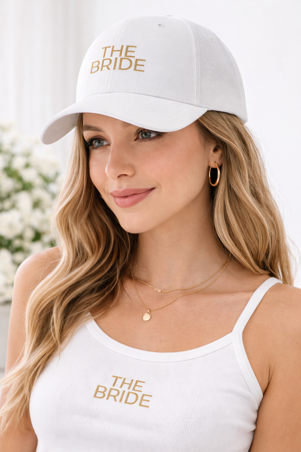 The Bride Embroidered Hat – Minimal Bridal Baseball Cap, Trucker Cap