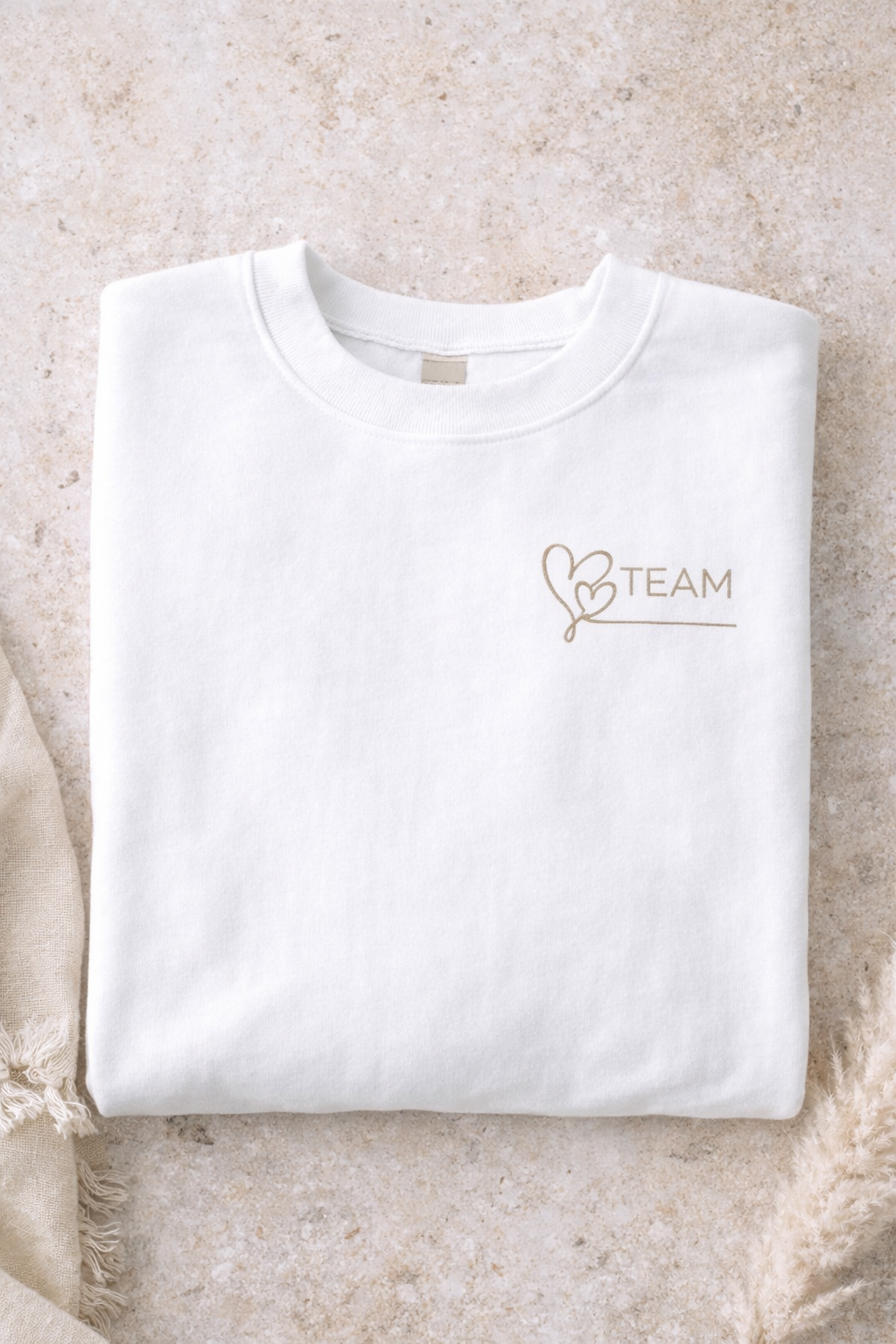 Team Bride Oversized Crewneck – Minimal Bridal Sweatshirt, Unisex garment-dyed fleece crewneck sweatshirt