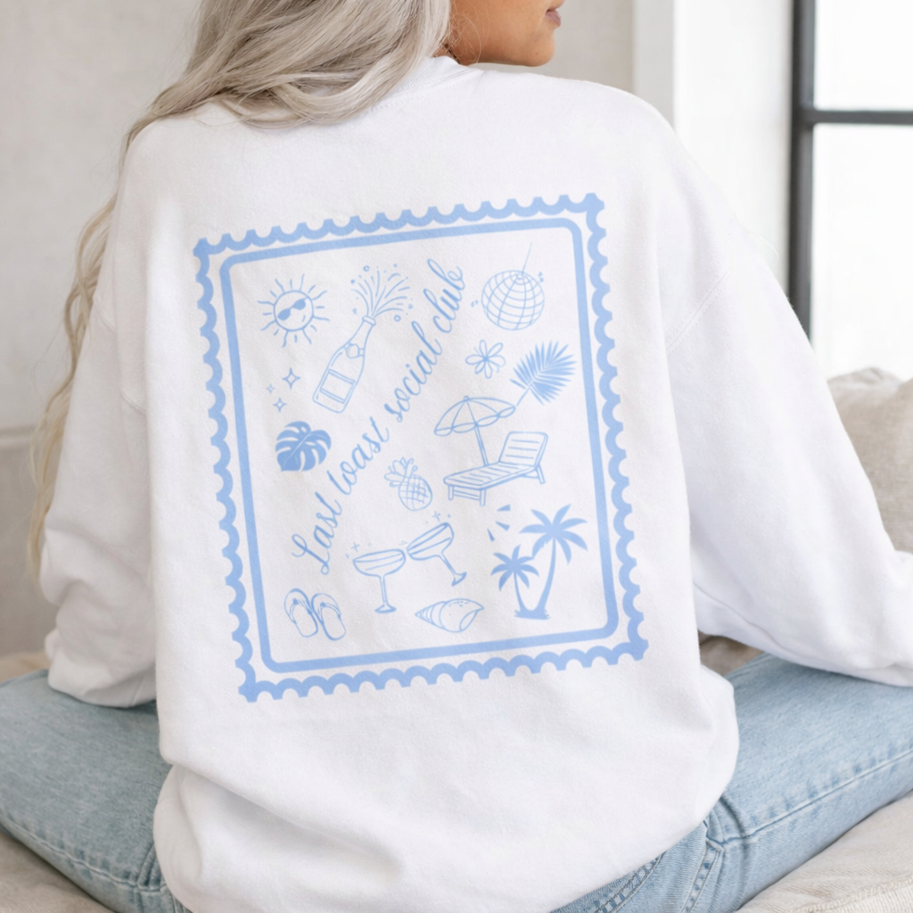 Social Club Sweatshirt, Bachelorette Beach Crewneck, Coastal Bridal Party Pullover, Resort Bachelorette Sweater- Unisex Premium Sweatshirt