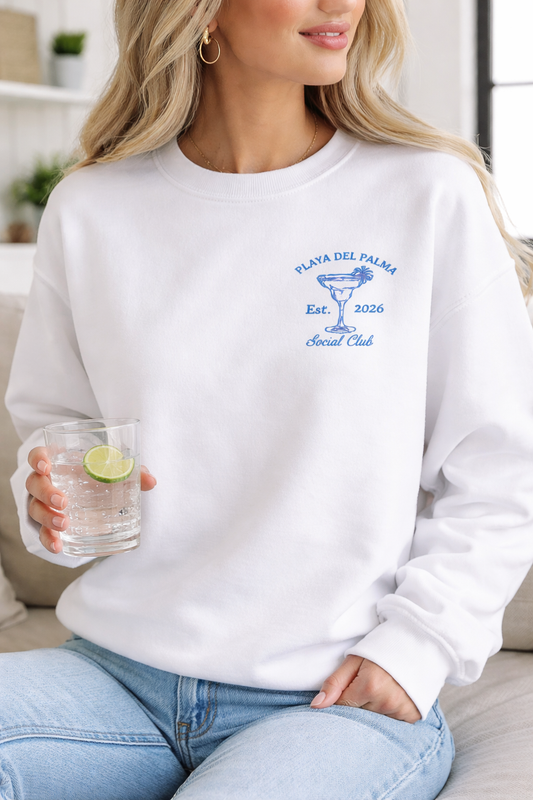 Social Club Sweatshirt, Bachelorette Beach Crewneck, Coastal Bridal Party Pullover, Resort Bachelorette Sweater- Unisex Premium Sweatshirt