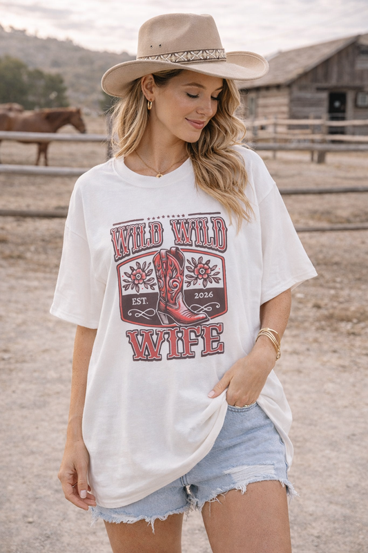 Wild Wild Wife Western Bride Shirt | Country Bachelorette Tee | Nashville Bach Outfit | Cowgirl Bride Shirt