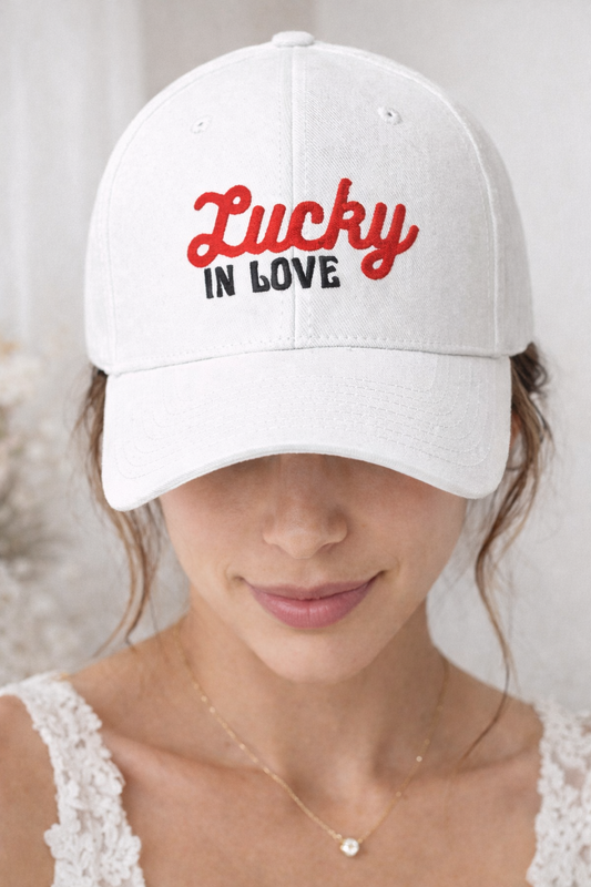 Lucky in Love Bride Hat | Bridal Baseball Cap for Wedding Events