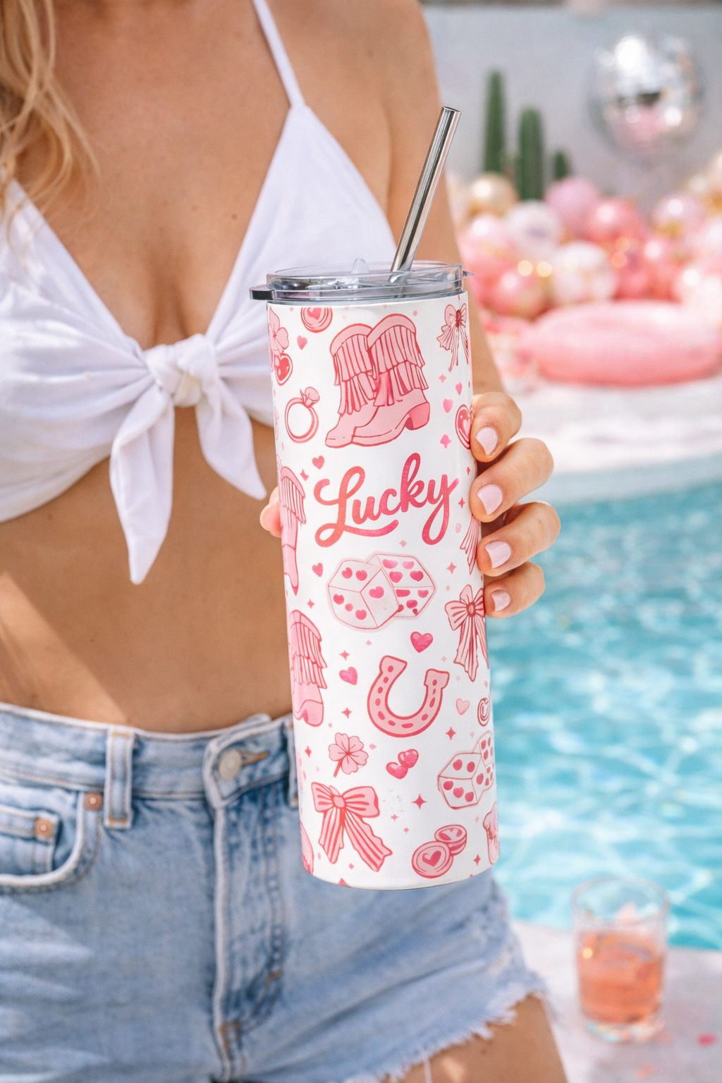 Lucky Bride Bachelorette Tumbler | Bridal Party Weekend Cup