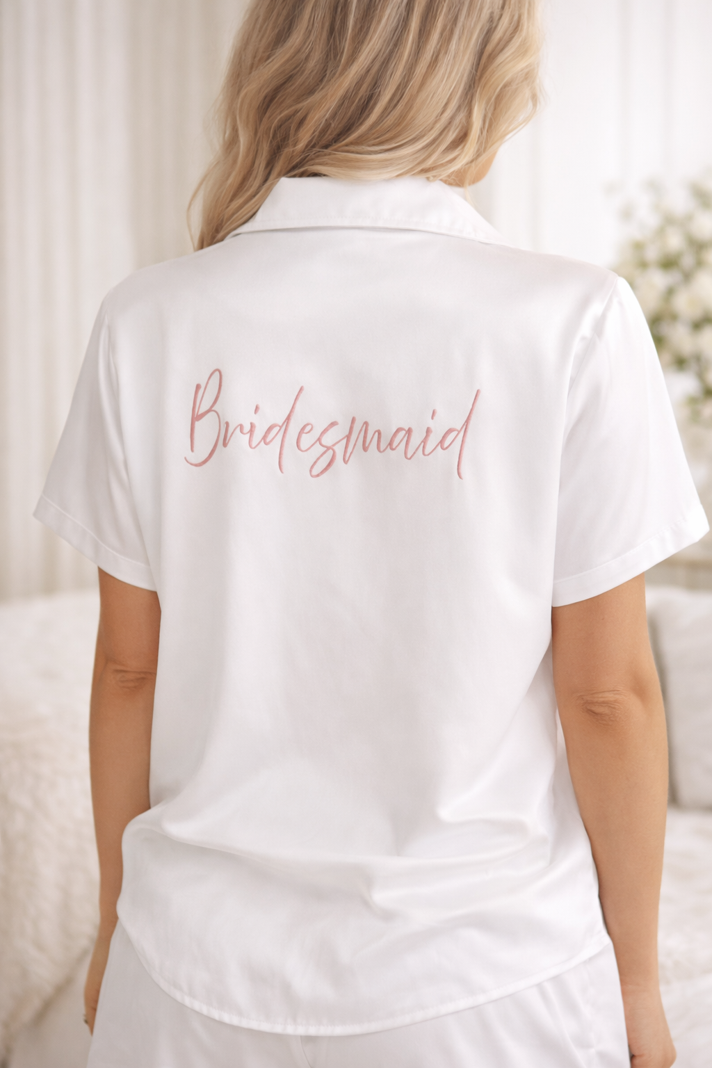 Personalized Bridal Pajama Top | Wedding Morning Getting Ready Shirt | Bridesmaid Pajama Top