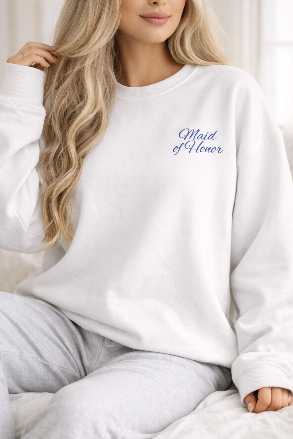 Maid of Honor Sweatshirt | Bridal Party Getting Ready Outfit