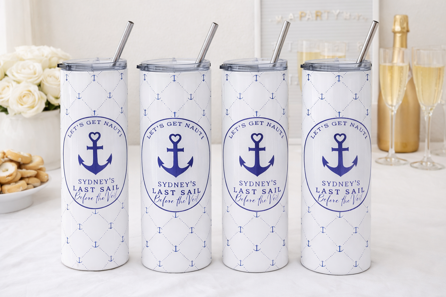 Nautical Bachelorette Tumbler | Let’s Get Nauti Last Sail Cup