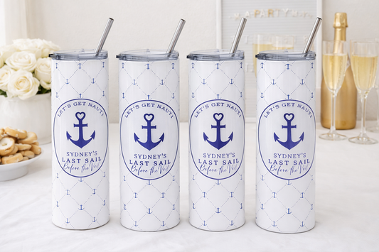 Nautical Bachelorette Tumbler | Let’s Get Nauti Last Sail Cup