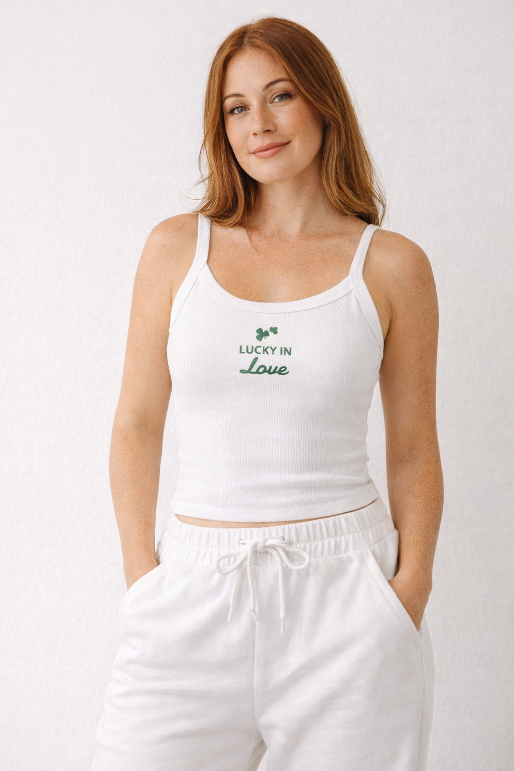 Lucky in Love Bride Tank Top | Bridal Outfit for Wedding Events