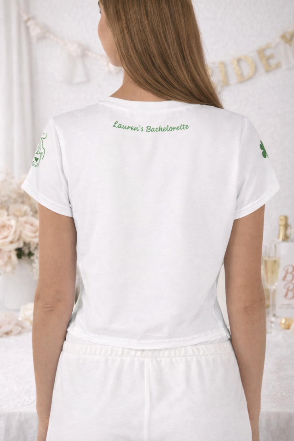 Lucky in Love Bridal Crop Top | Bride Shirt for Wedding Weekend