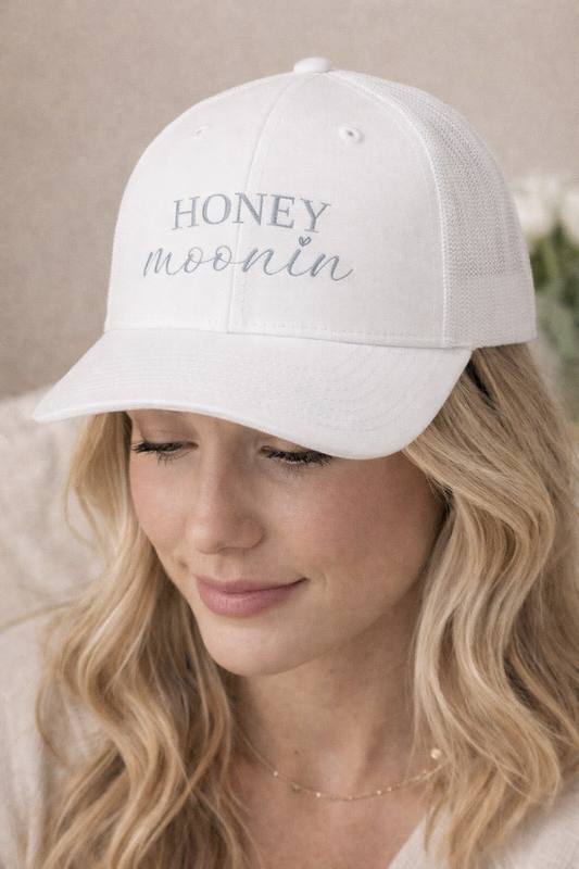 Honeymoon Trucker Hat | Honeymoonin’ Bride Hat for Newlyweds