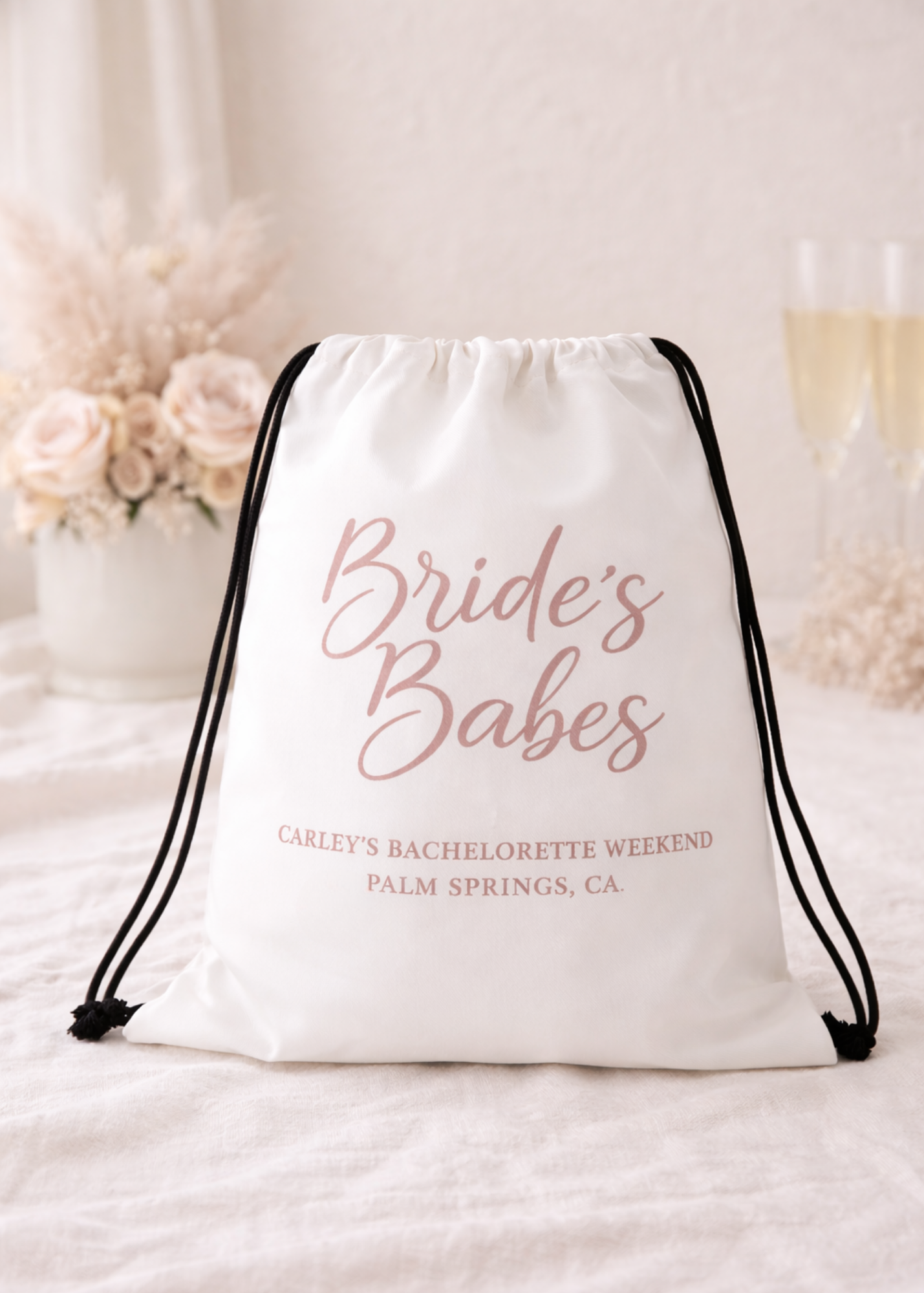 Bride’s Babes Bachelorette Favor Bags | Personalized Drawstring Bags