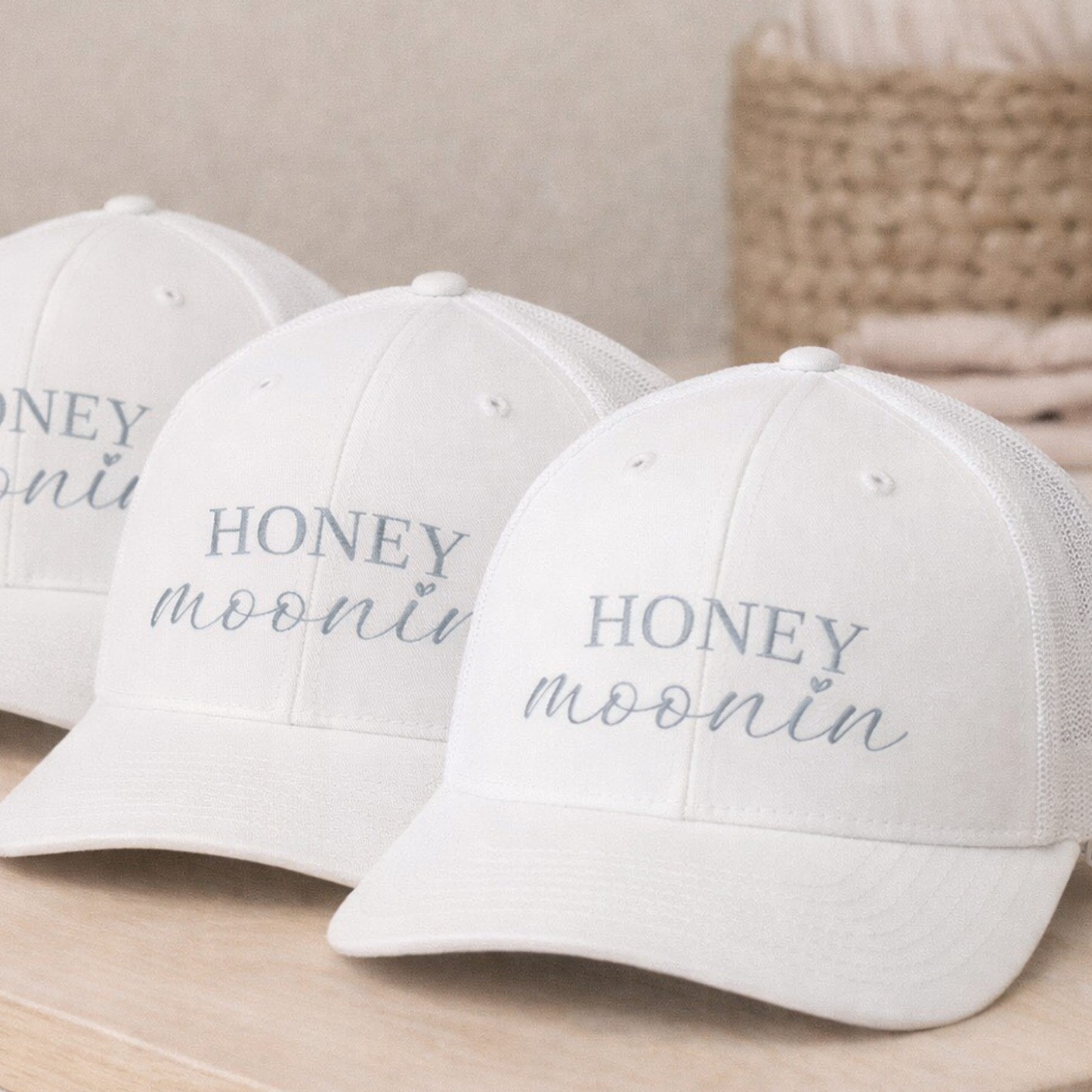 Honeymoon Trucker Hat | Honeymoonin’ Bride Hat for Newlyweds