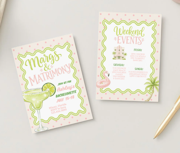 Margarita Bachelorette Weekend Invitation