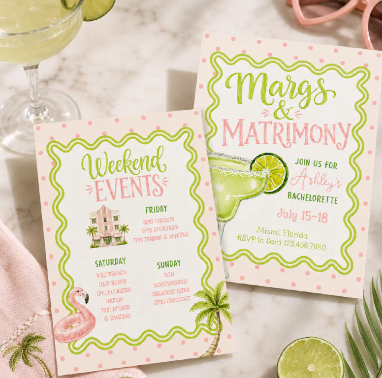 Margarita Bachelorette Weekend Invitation